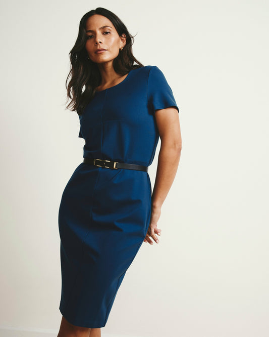 Executive Ponte Dress - Deep Teal | Universal Standard