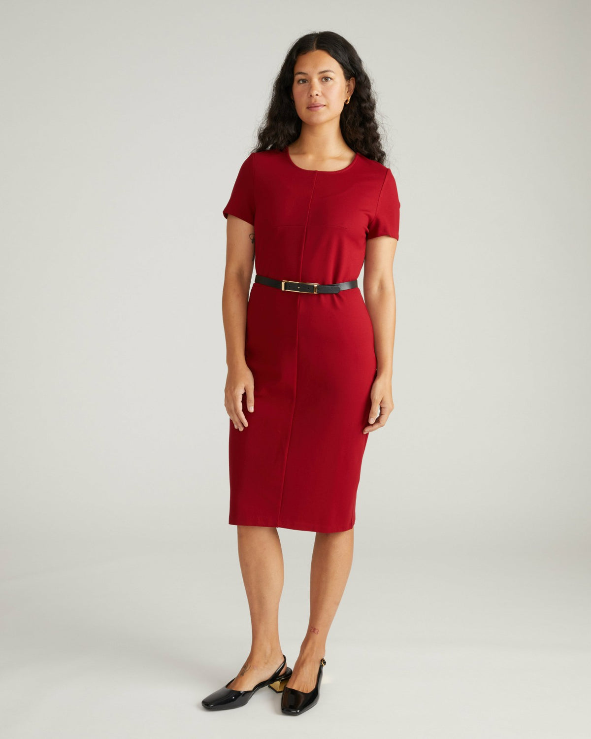 Executive Ponte Dress - Garnet | Universal Standard