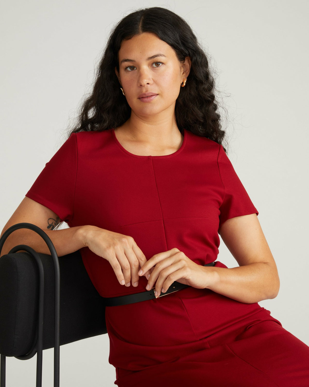 Executive Ponte Dress - Garnet | Universal Standard