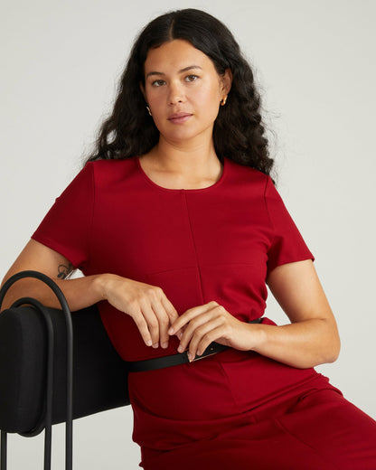 Executive Ponte Dress - Garnet | Universal Standard