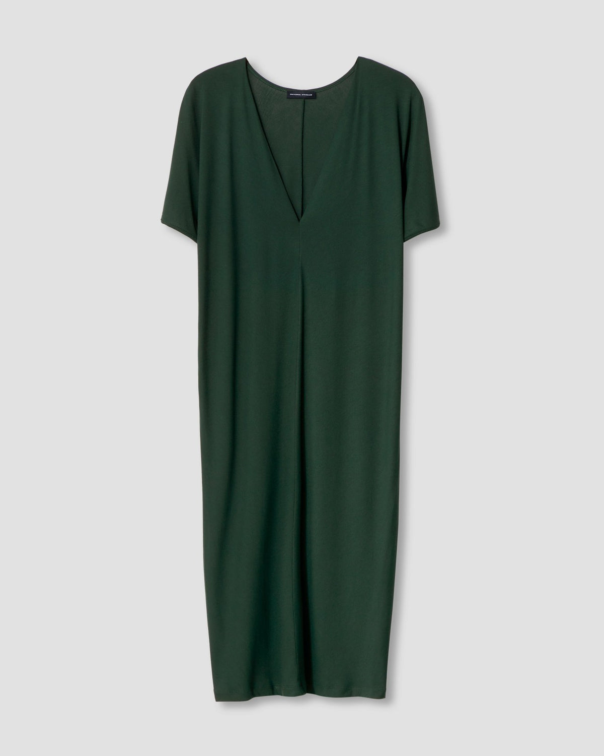 Teresa Liquid Jersey V-Neck Dress - Forest Green | Universal Standard