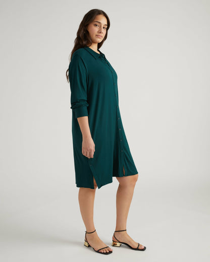 Marcie Liquid Jersey Dress - Forest Green | Universal Standard