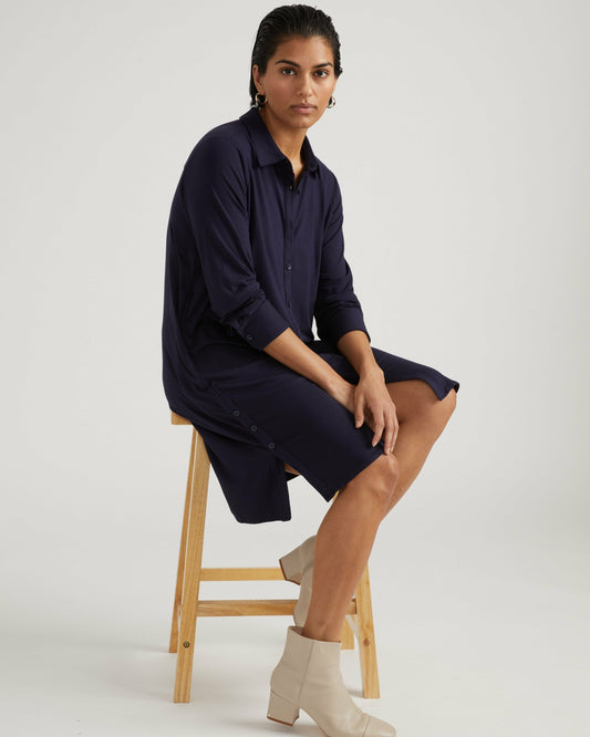 Marcie Liquid Jersey Dress - Midnight | Universal Standard
