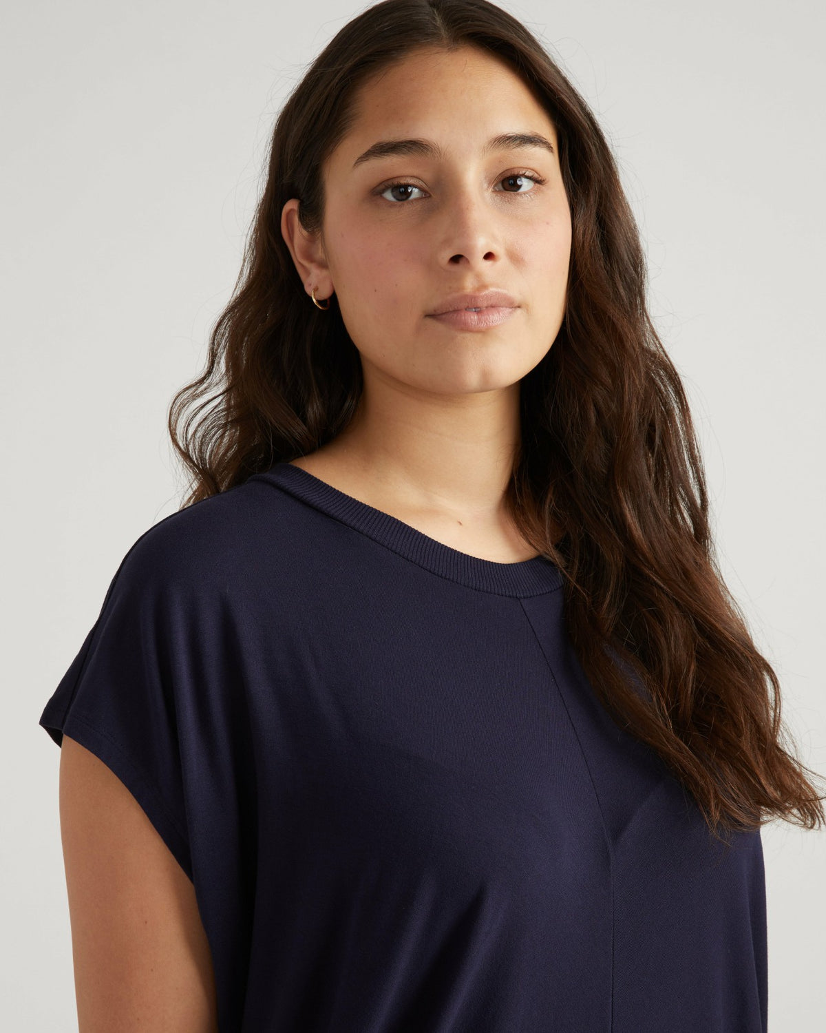 Carrea Relaxed Liquid Jersey Dress - Midnight | Universal Standard