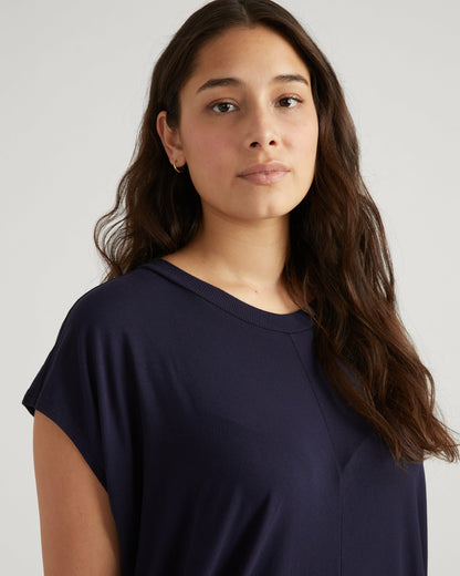 Carrea Relaxed Liquid Jersey Dress - Midnight | Universal Standard