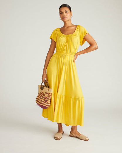 Kahlo Liquid Jersey Dress - Golden Hour | Universal Standard