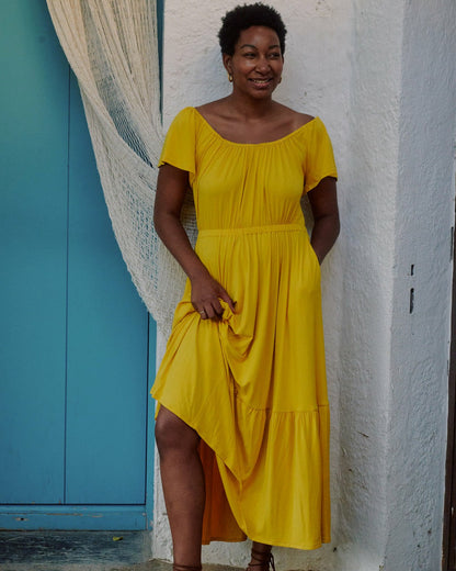 Kahlo Liquid Jersey Dress - Golden Hour | Universal Standard