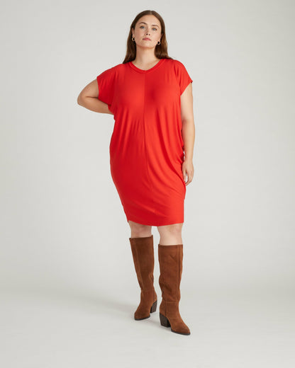 Carrea Relaxed Liquid Jersey Dress - Lipstick | Universal Standard