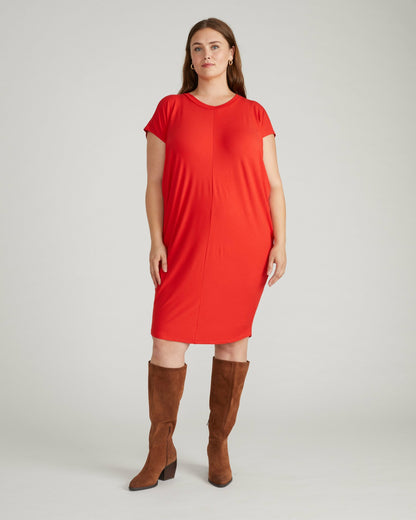 Carrea Relaxed Liquid Jersey Dress - Lipstick | Universal Standard