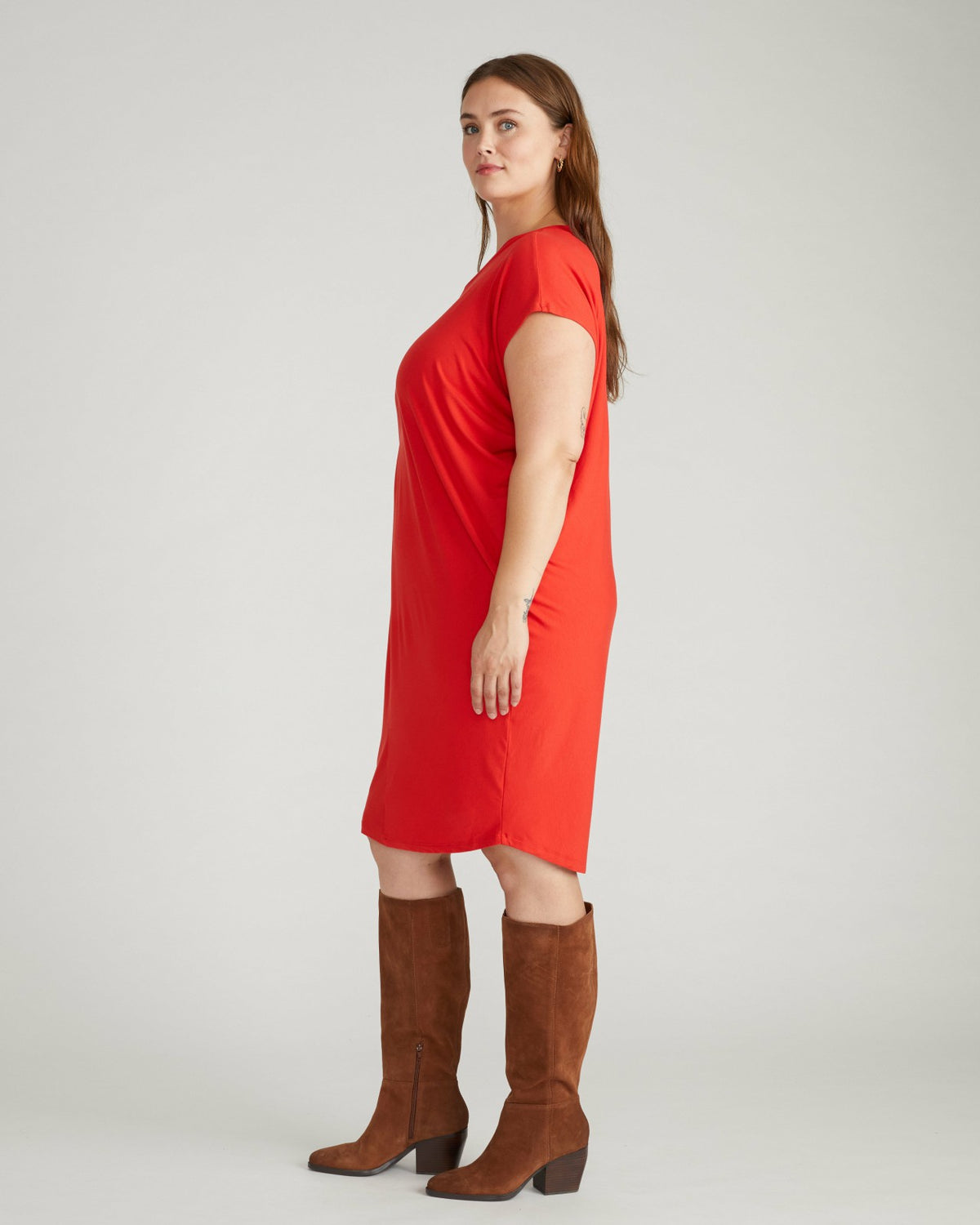 Carrea Relaxed Liquid Jersey Dress - Lipstick | Universal Standard