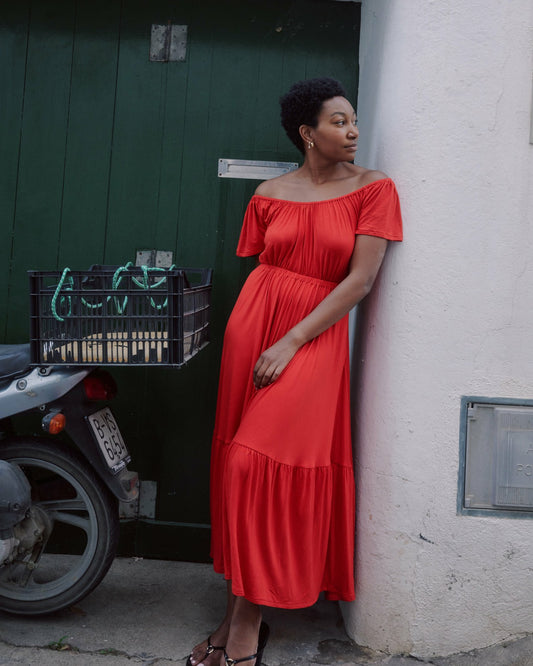 Kahlo Liquid Jersey Dress - Lipstick | Universal Standard
