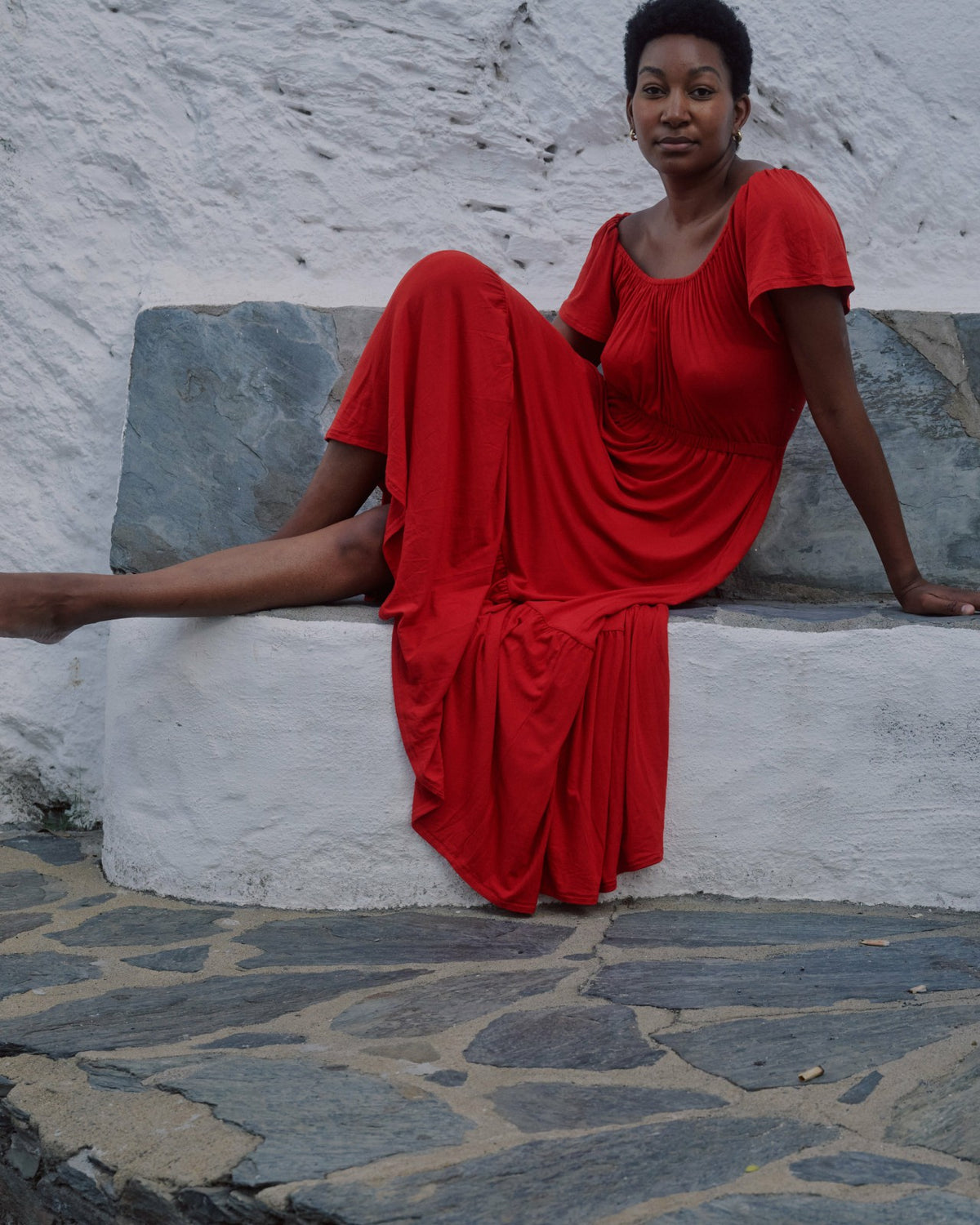 Kahlo Liquid Jersey Dress - Lipstick | Universal Standard