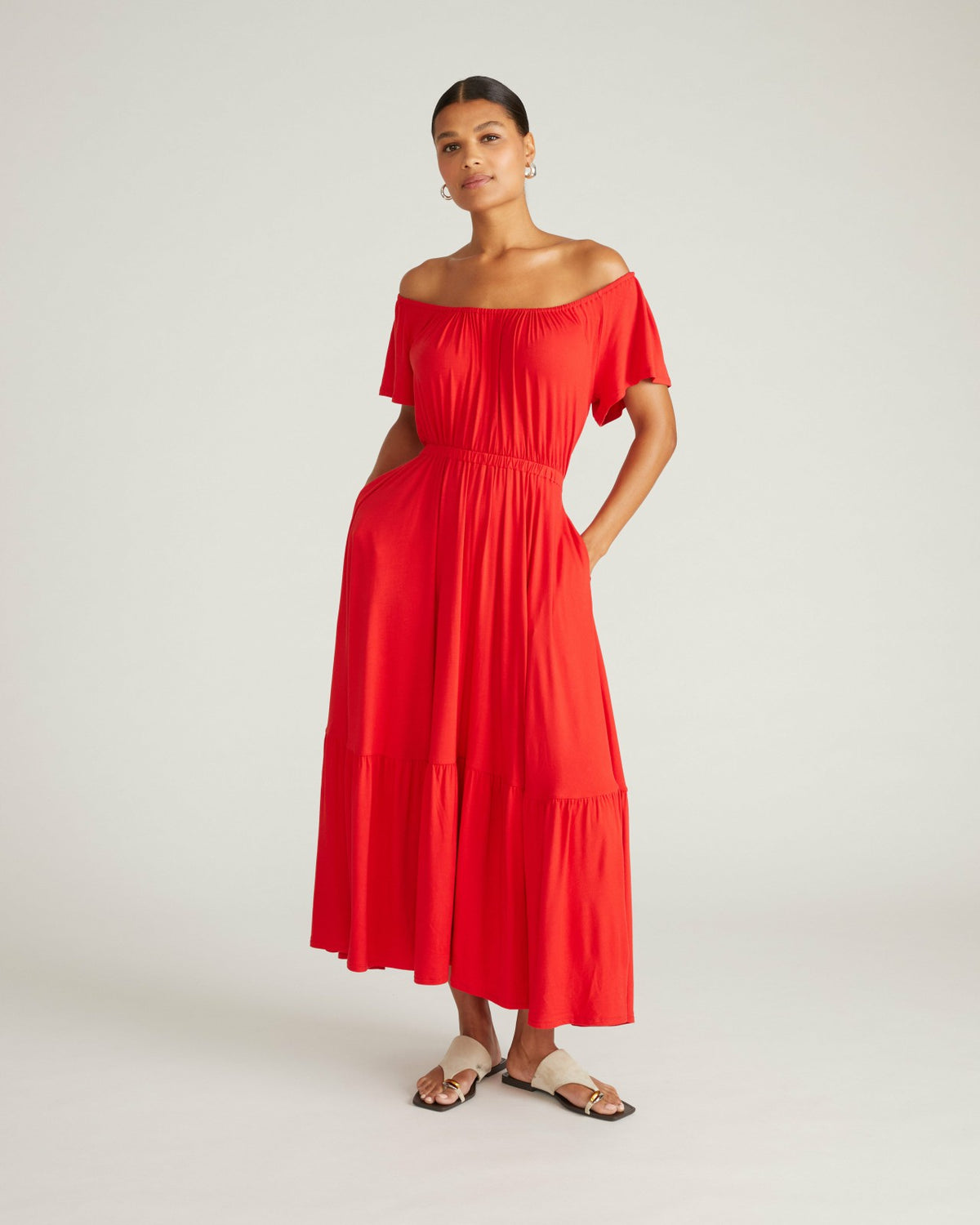 Kahlo Liquid Jersey Dress - Lipstick | Universal Standard