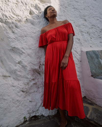 Kahlo Liquid Jersey Dress - Lipstick | Universal Standard