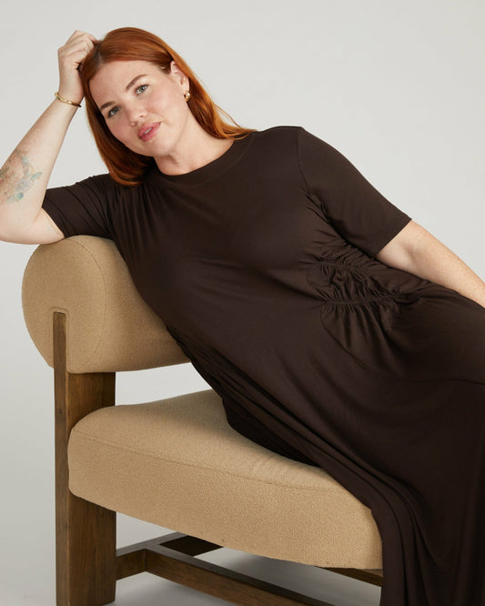 Devi Liquid Jersey Dress - Espresso | Universal Standard