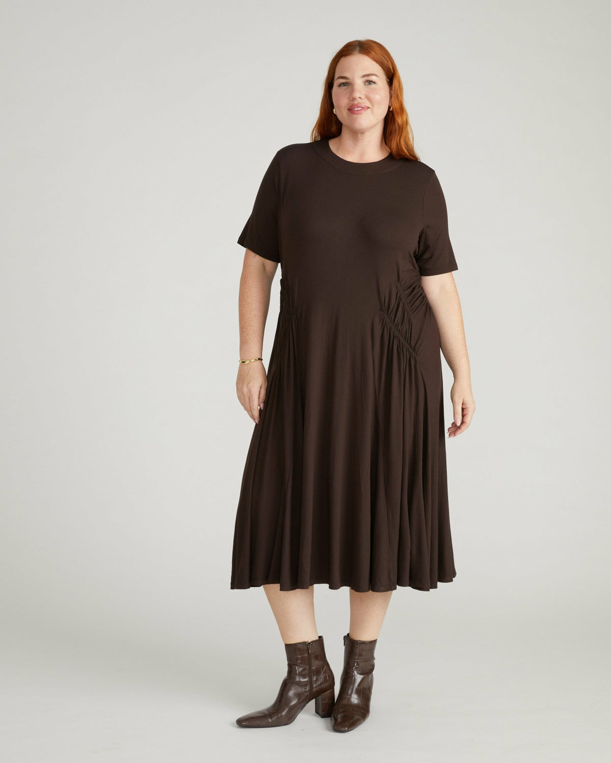 Devi Liquid Jersey Dress - Espresso | Universal Standard