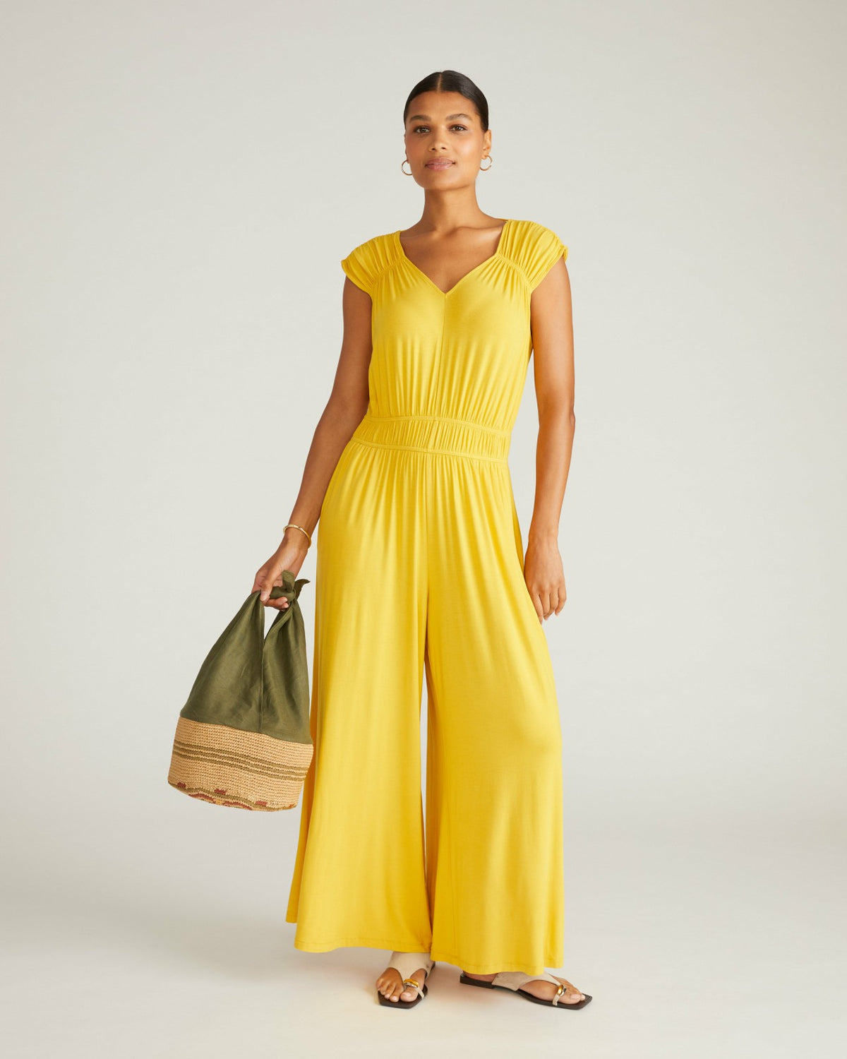 Zoey Liquid Jersey Jumpsuit - Golden Hour | Universal Standard