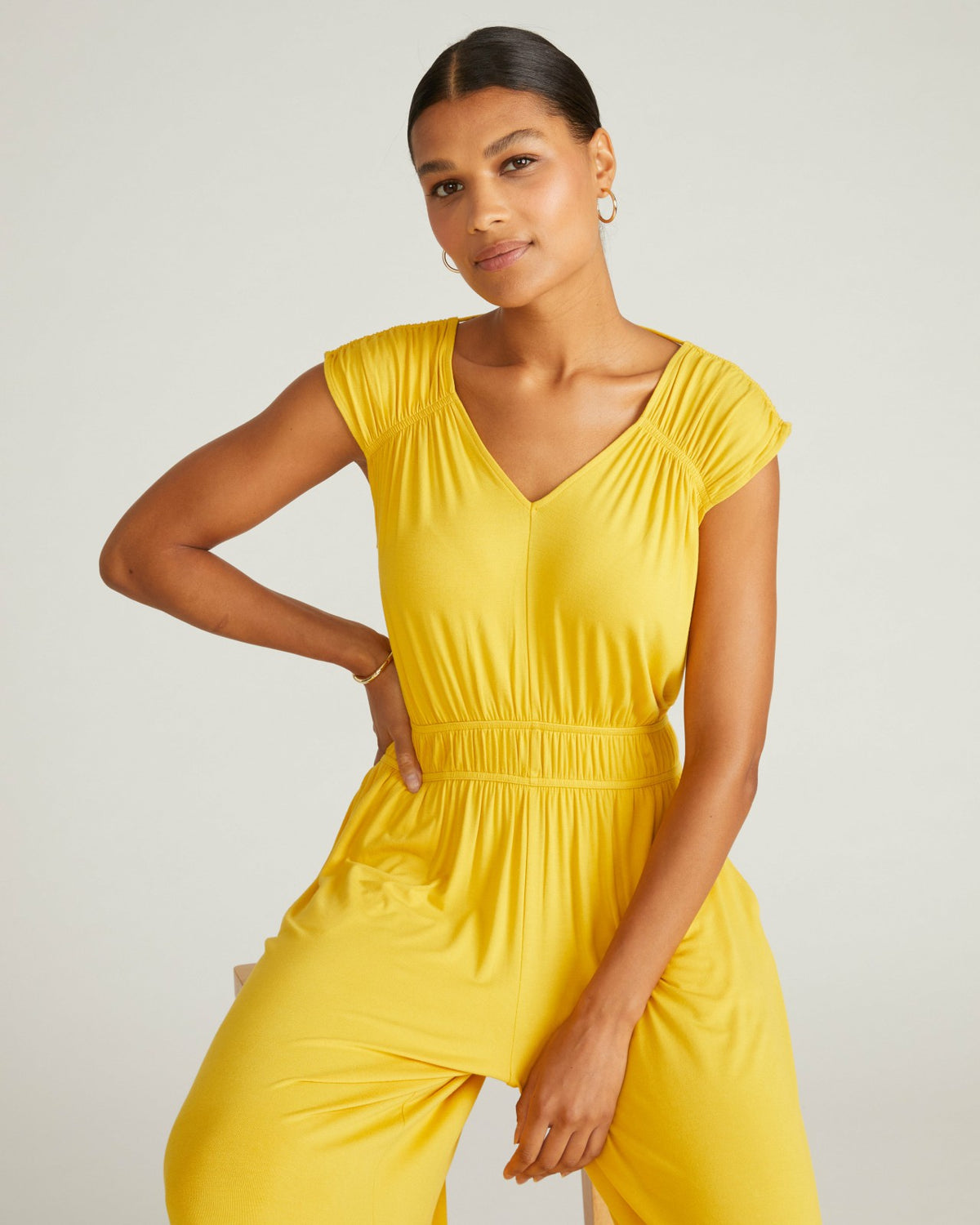 Zoey Liquid Jersey Jumpsuit - Golden Hour | Universal Standard