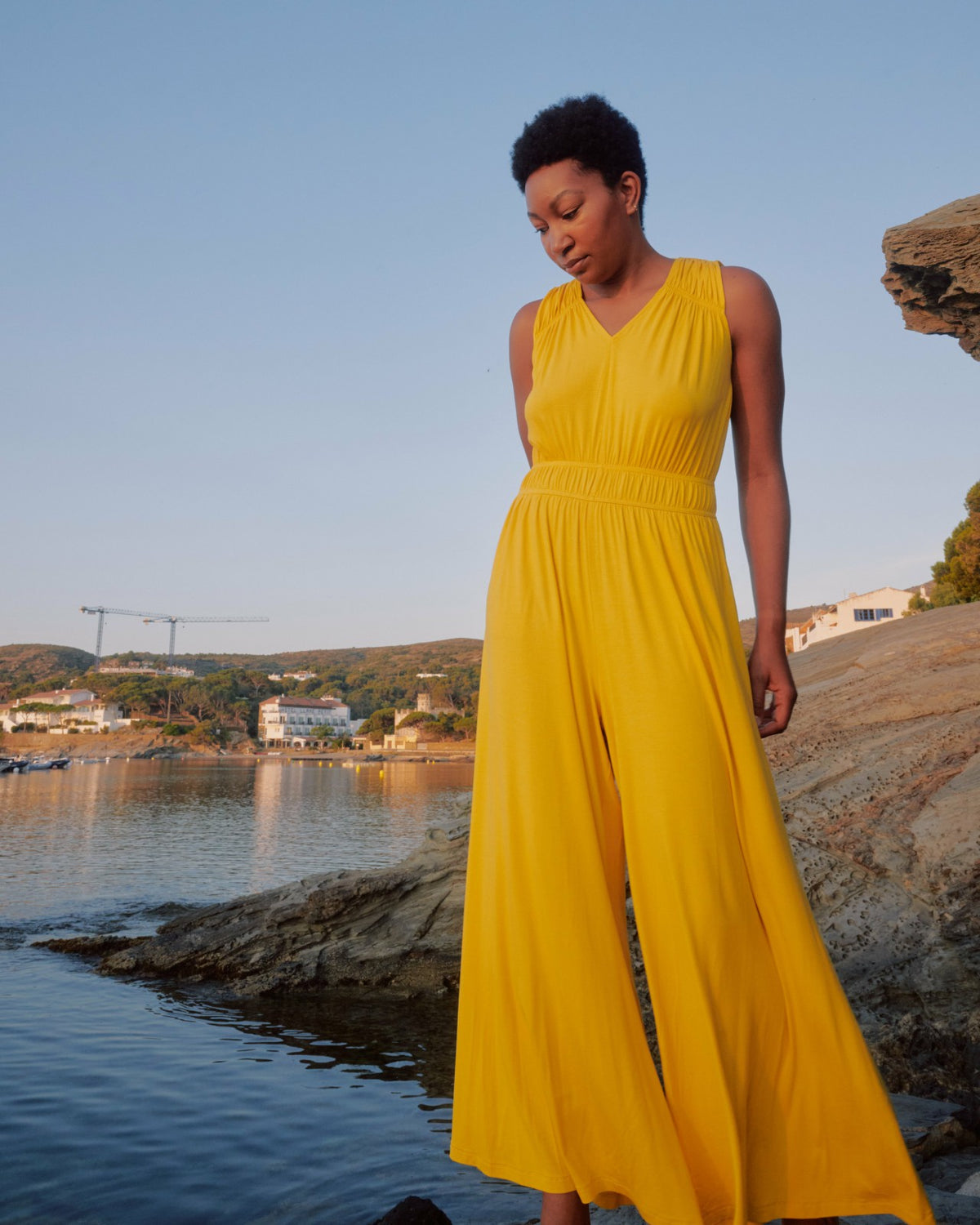 Zoey Liquid Jersey Jumpsuit - Golden Hour | Universal Standard
