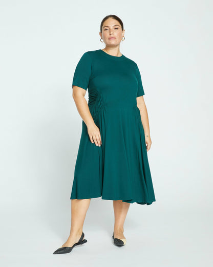 Devi Liquid Jersey Dress - Forest Green | Universal Standard