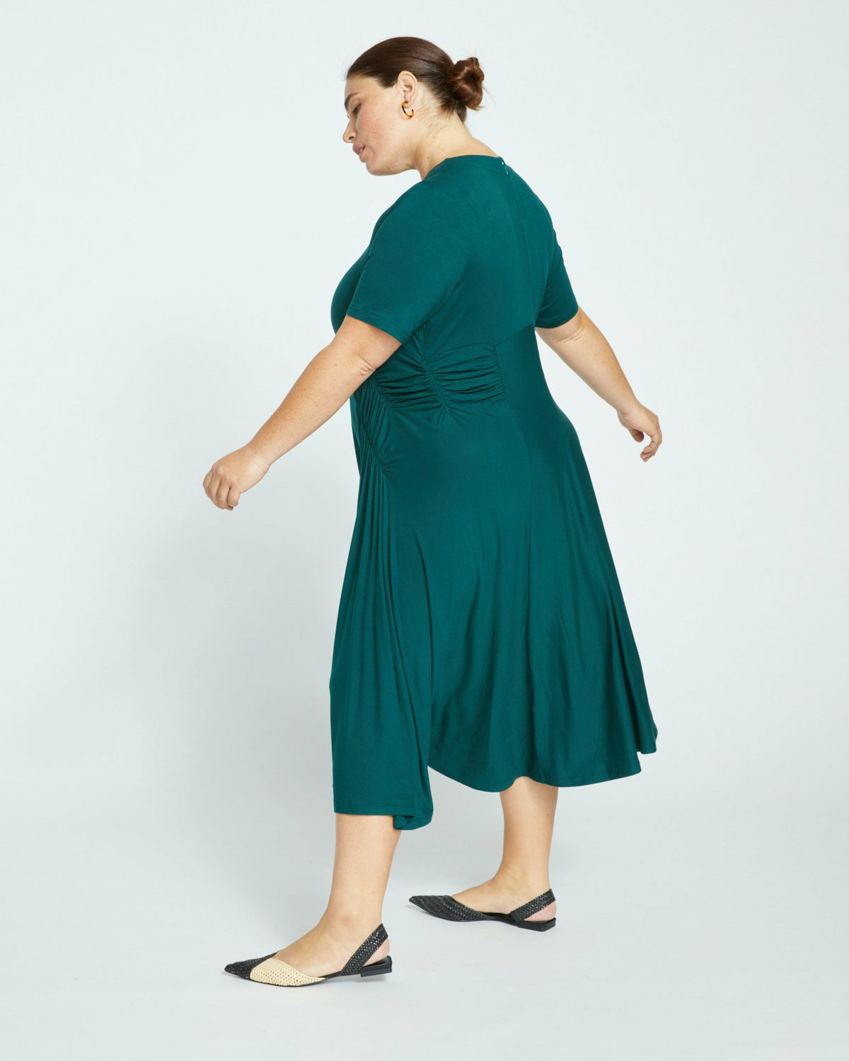 Devi Liquid Jersey Dress - Forest Green | Universal Standard