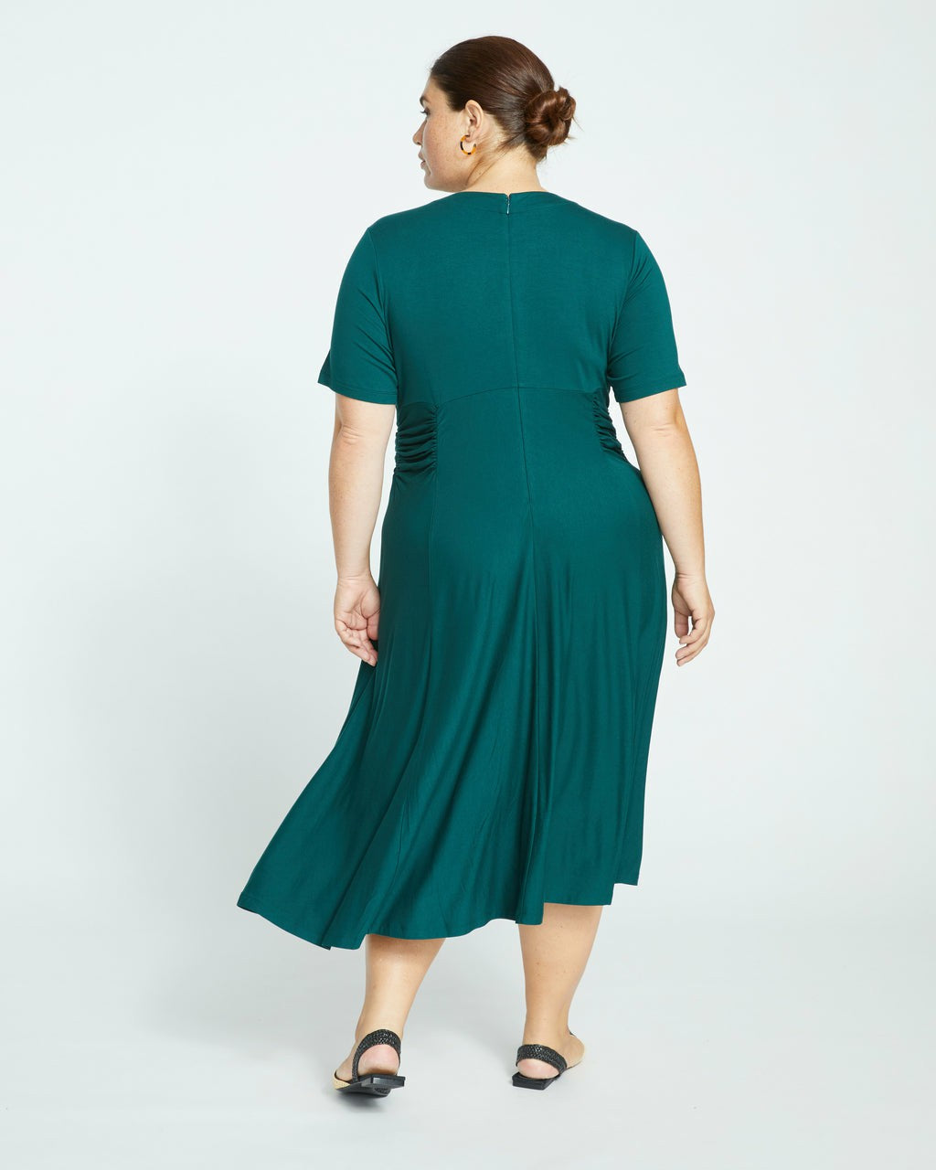 Devi Liquid Jersey Dress - Forest Green | Universal Standard