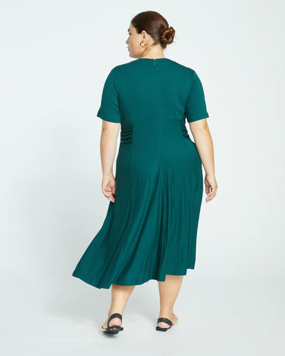 Devi Liquid Jersey Dress - Forest Green | Universal Standard