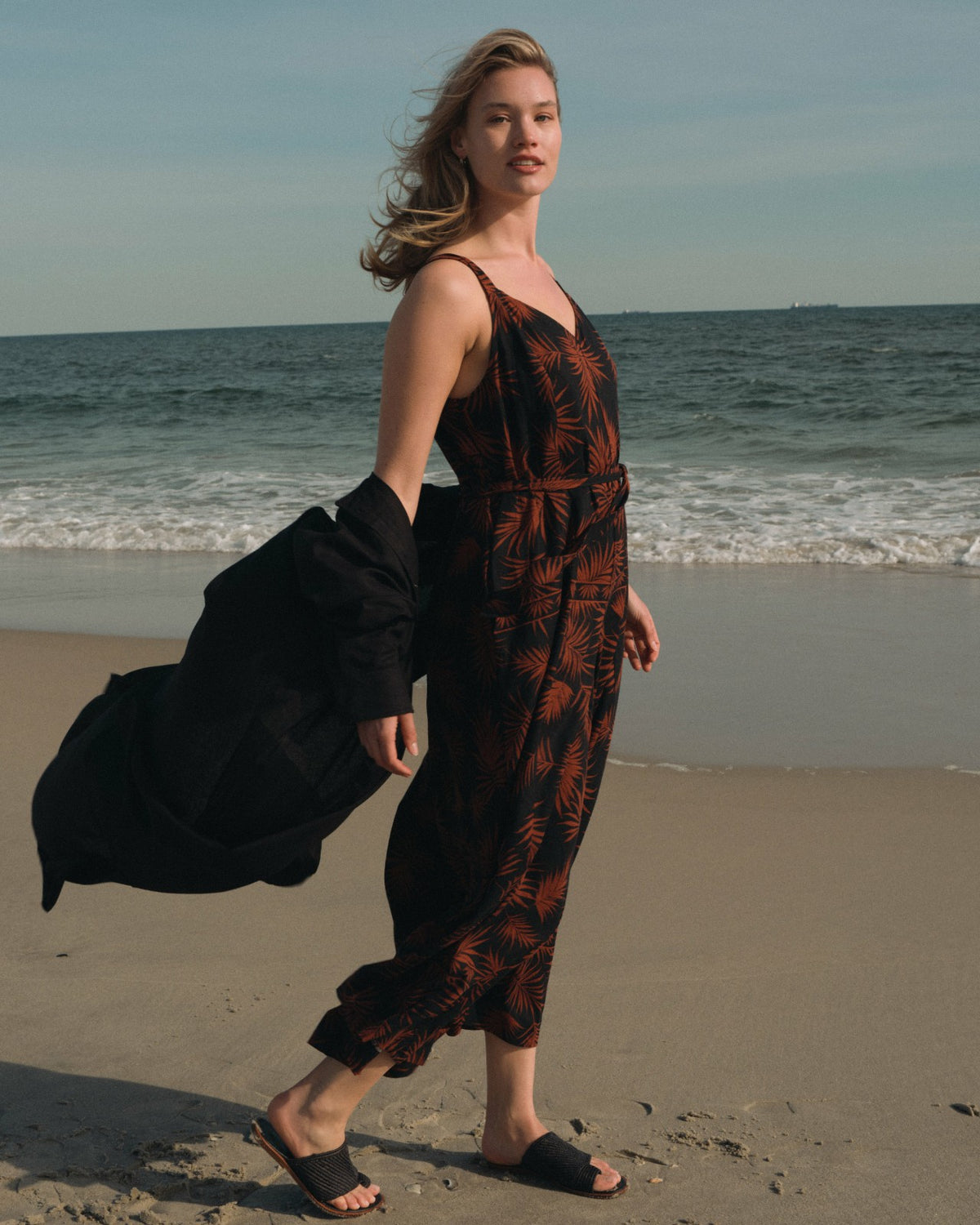 Promenade Linen Blend Jumpsuit - Bohem Print | Universal Standard