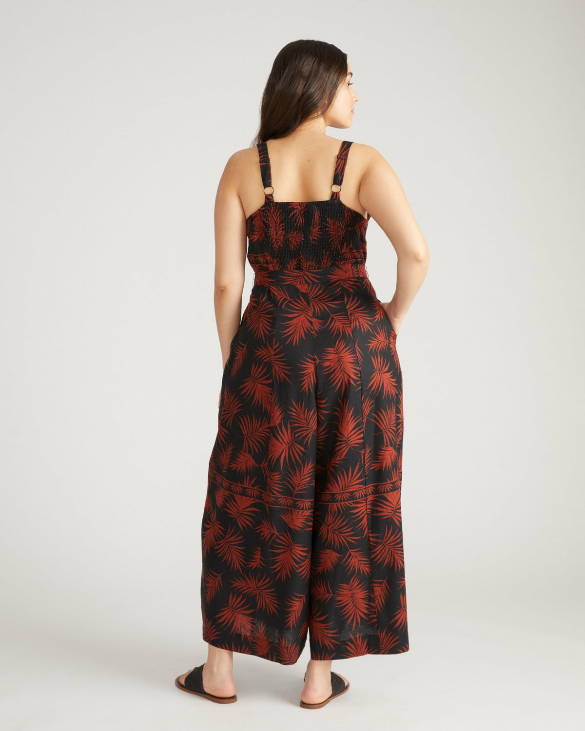 Promenade Linen Blend Jumpsuit - Bohem Print | Universal Standard