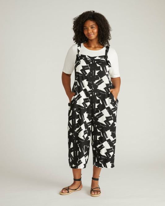 Kora Linen Blend Overalls - Santiago Print | Universal Standard