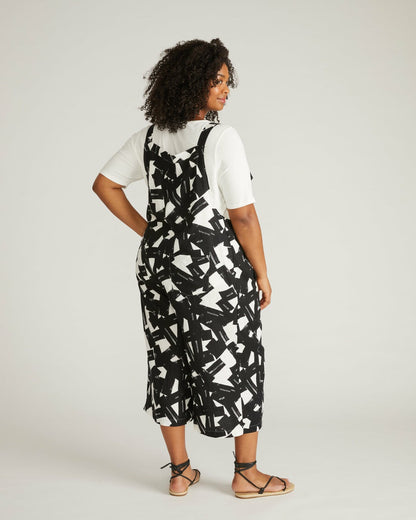 Kora Linen Blend Overalls - Santiago Print | Universal Standard