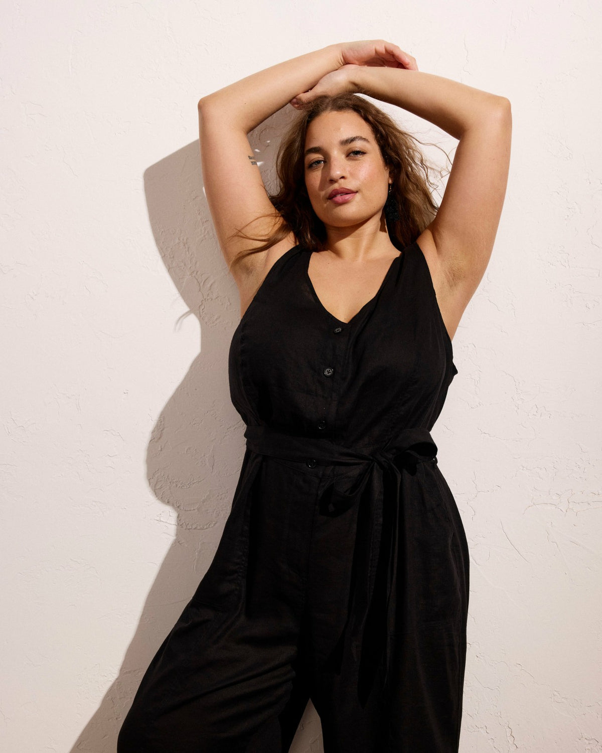 Matilda Linen Blend Jumpsuit - Black | Universal Standard