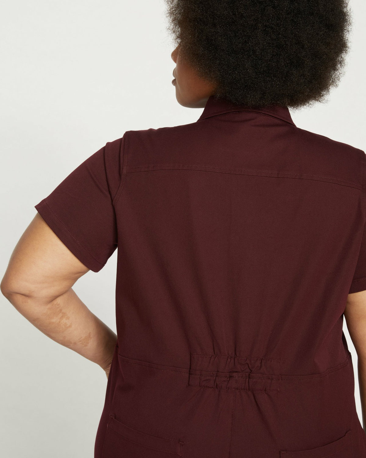 Kate Stretch Cotton Twill Jumpsuit - Black Cherry | Universal Standard