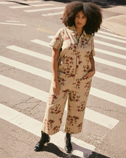 Kate Stretch Cotton Twill Jumpsuit - Wild Flower Bouquet Print | Universal Standard