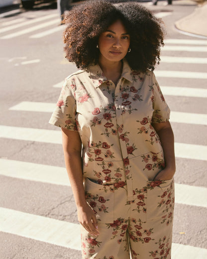Kate Stretch Cotton Twill Jumpsuit - Wild Flower Bouquet Print | Universal Standard