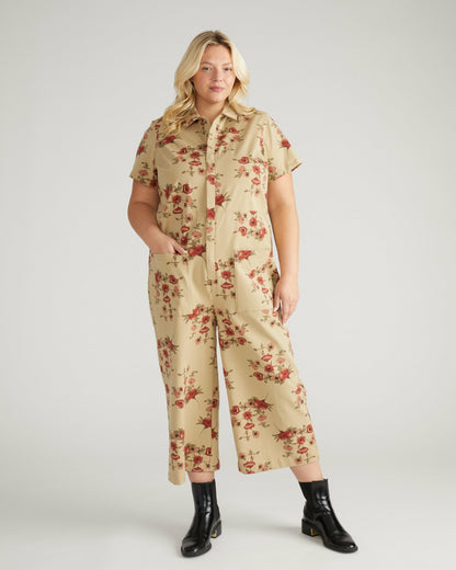 Kate Stretch Cotton Twill Jumpsuit - Wild Flower Bouquet Print | Universal Standard