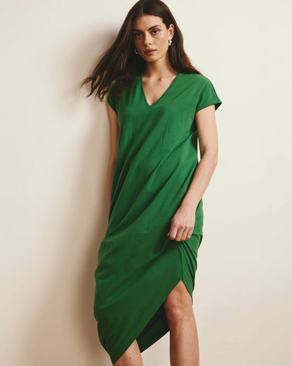 Iconic Geneva V-Neck Dress - Clover | Universal Standard