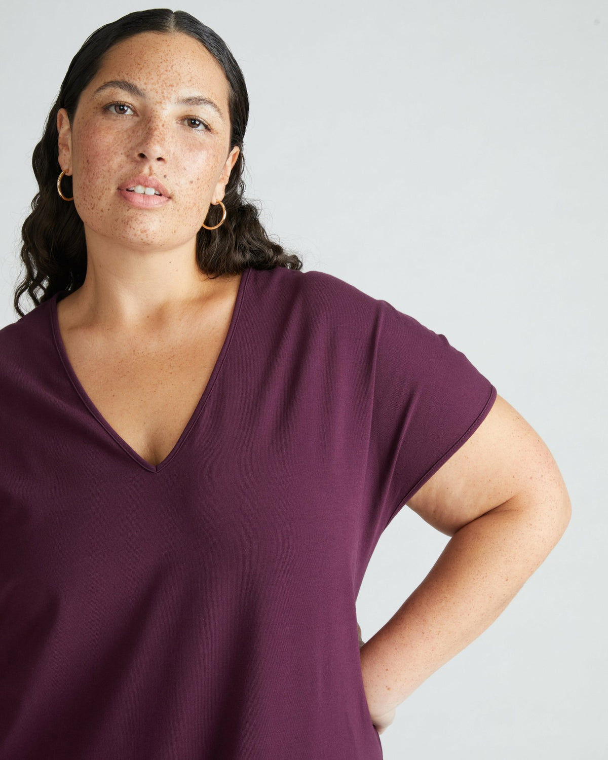 Iconic Geneva V-Neck Dress - Acai | Universal Standard