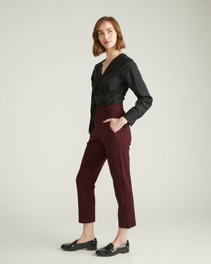 Smart Signature Ponte Pants - Black Cherry | Universal Standard