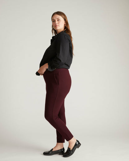 Minimalist Moro Pocket Signature Ponte Pants - Black Cherry | Universal Standard
