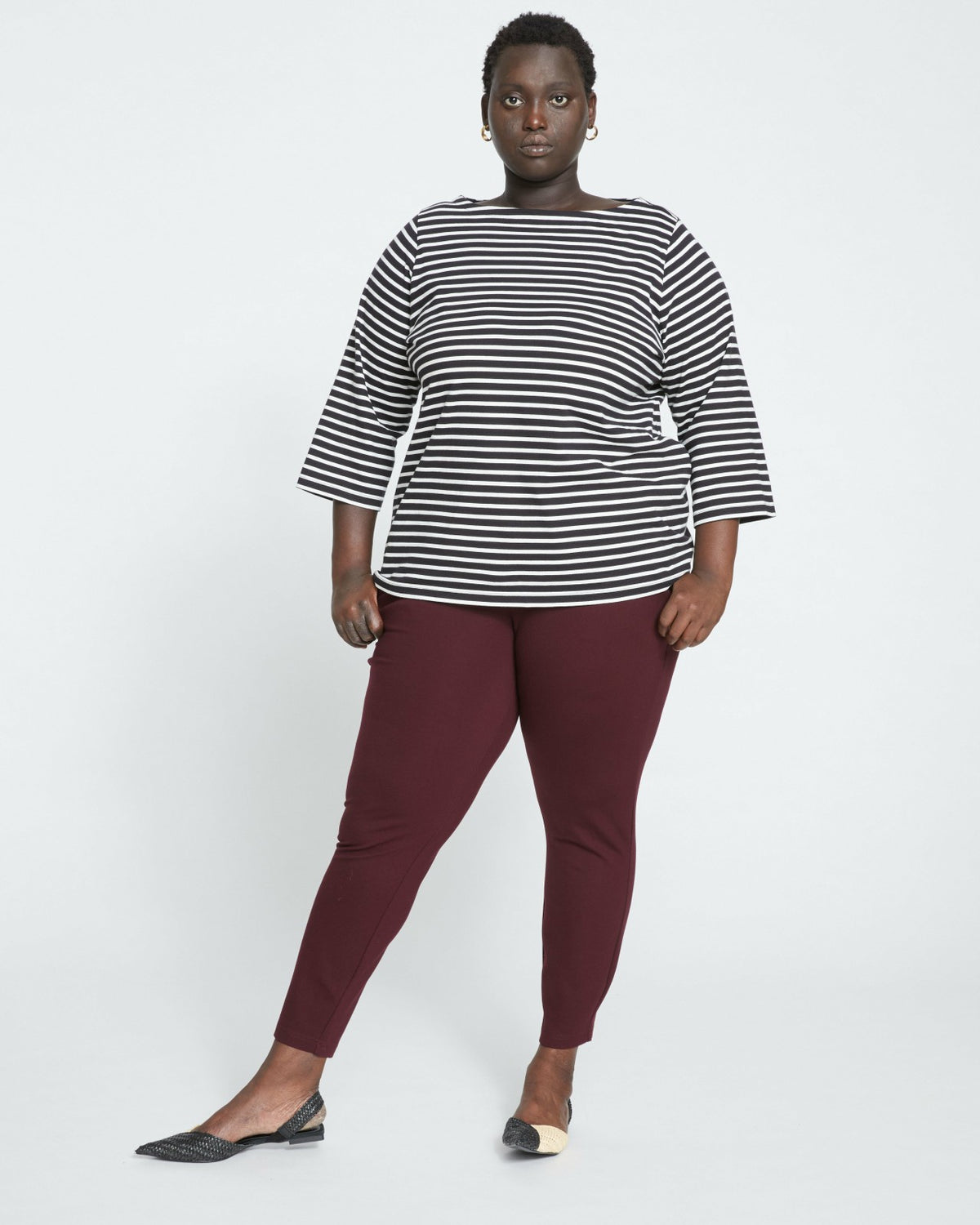 Minimalist Moro Pocket Signature Ponte Pants - Black Cherry | Universal Standard