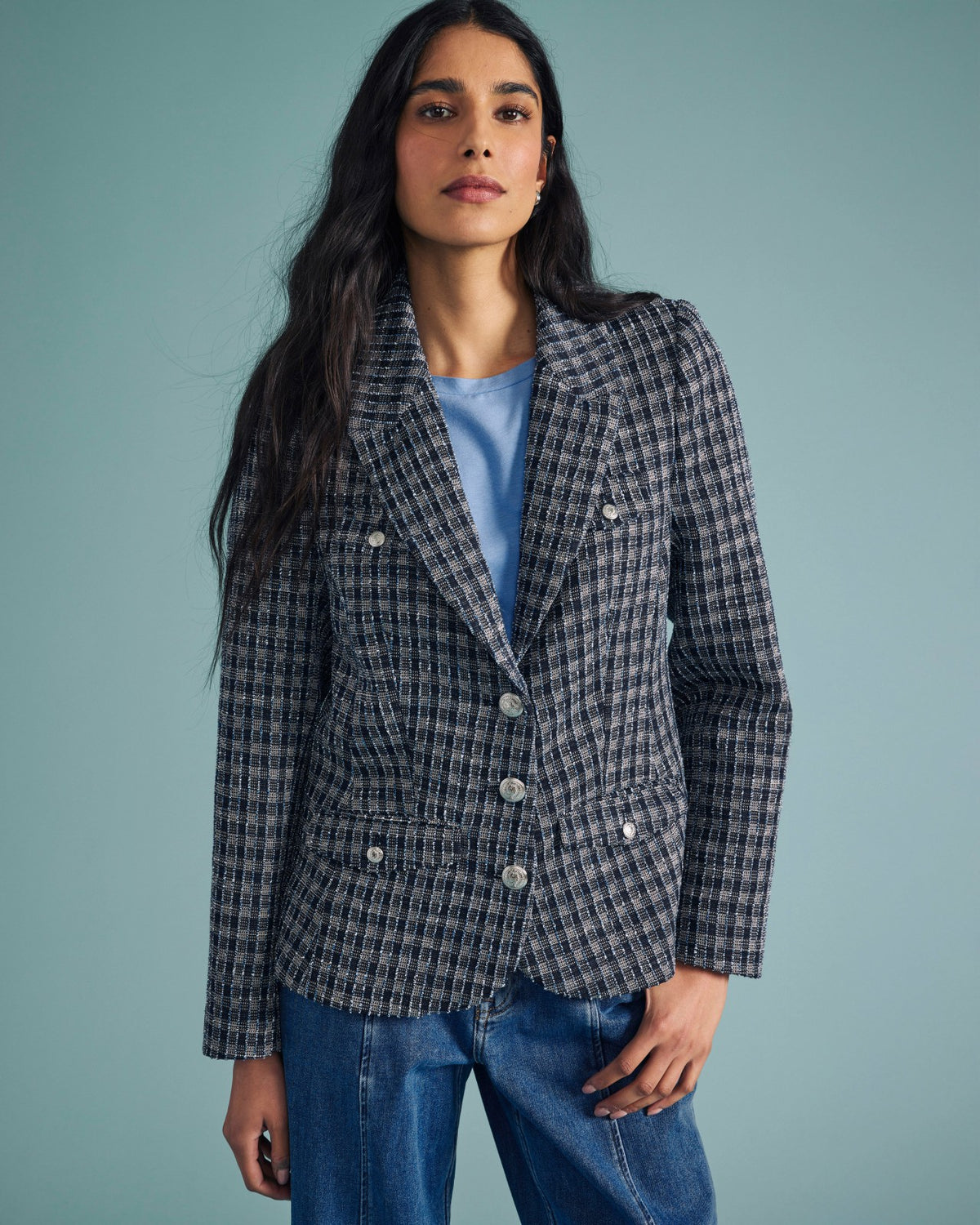 4 Pocket Ponte Blazer - French Tweed | Universal Standard