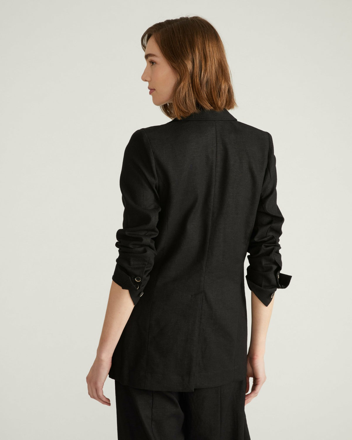 Coastal Linen Blend Blazer - Black | Universal Standard