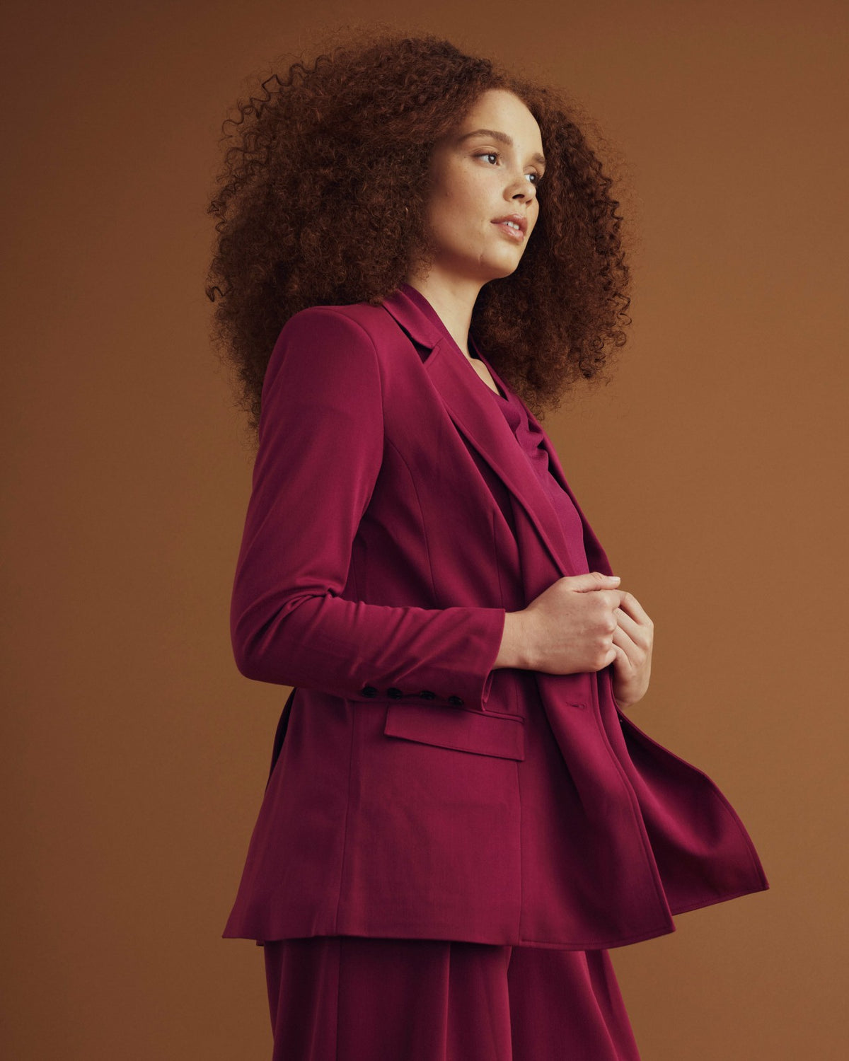 All Day Warren Double Breasted Blazer - Goji Berry | Universal Standard