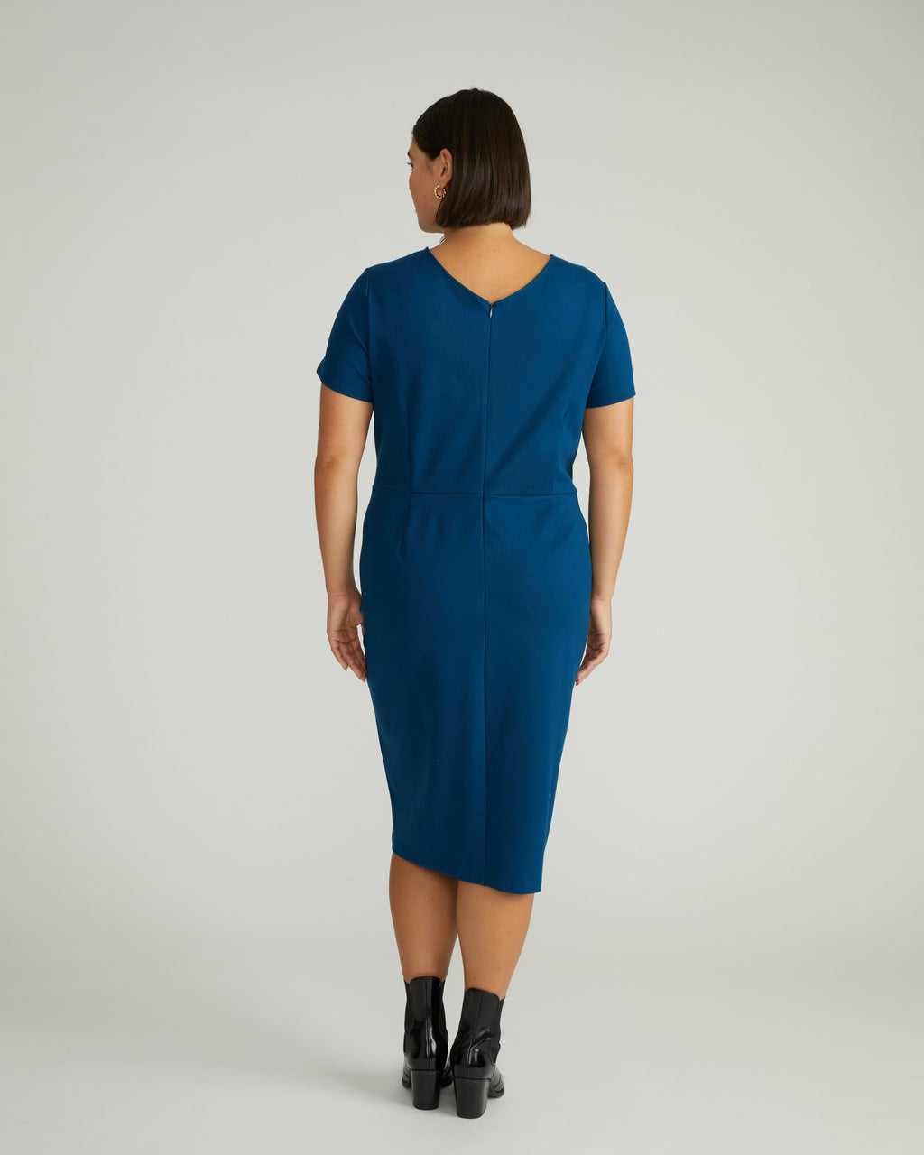 Executive V Neck Ponte Dress - Deep Teal | Universal Standard