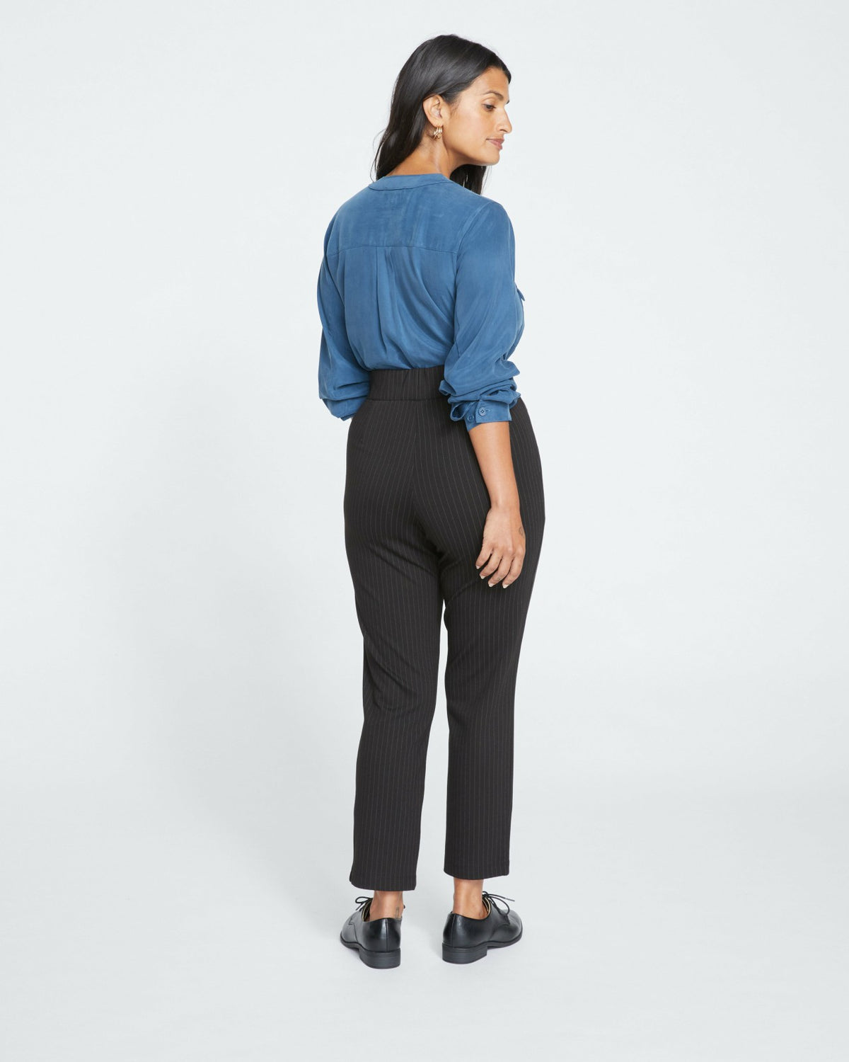 Smart Signature Ponte Pants - Slate Pinstripe | Universal Standard