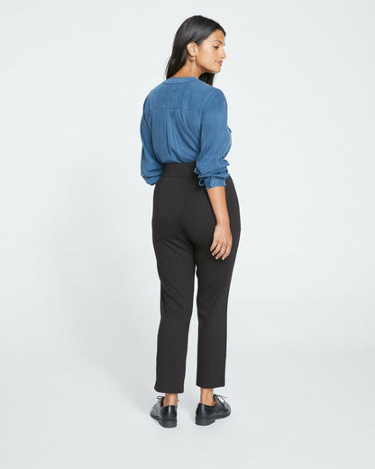 Smart Signature Ponte Pants - Slate Pinstripe | Universal Standard