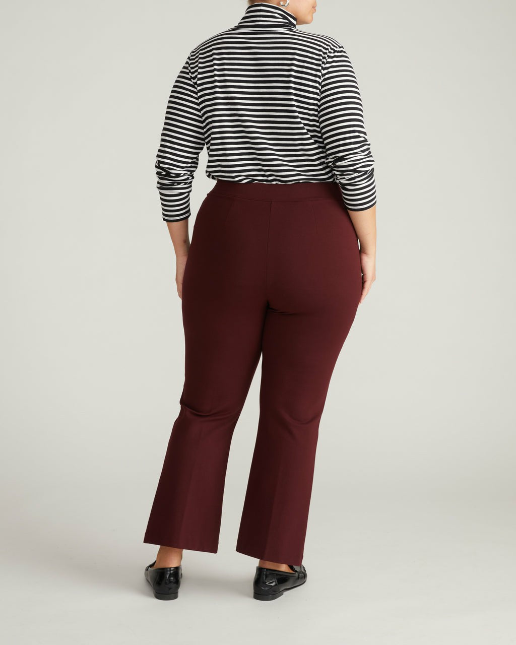 Amaya Ponte Kick Flare Pants - Black Cherry | Universal Standard