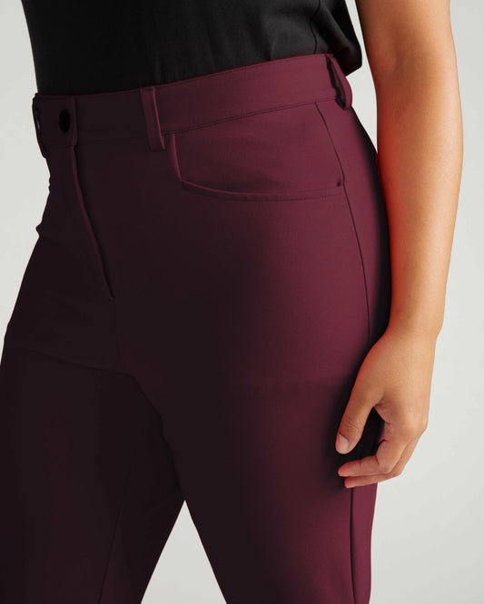 Long Cigarette Ponte Pants - Black Cherry | Universal Standard