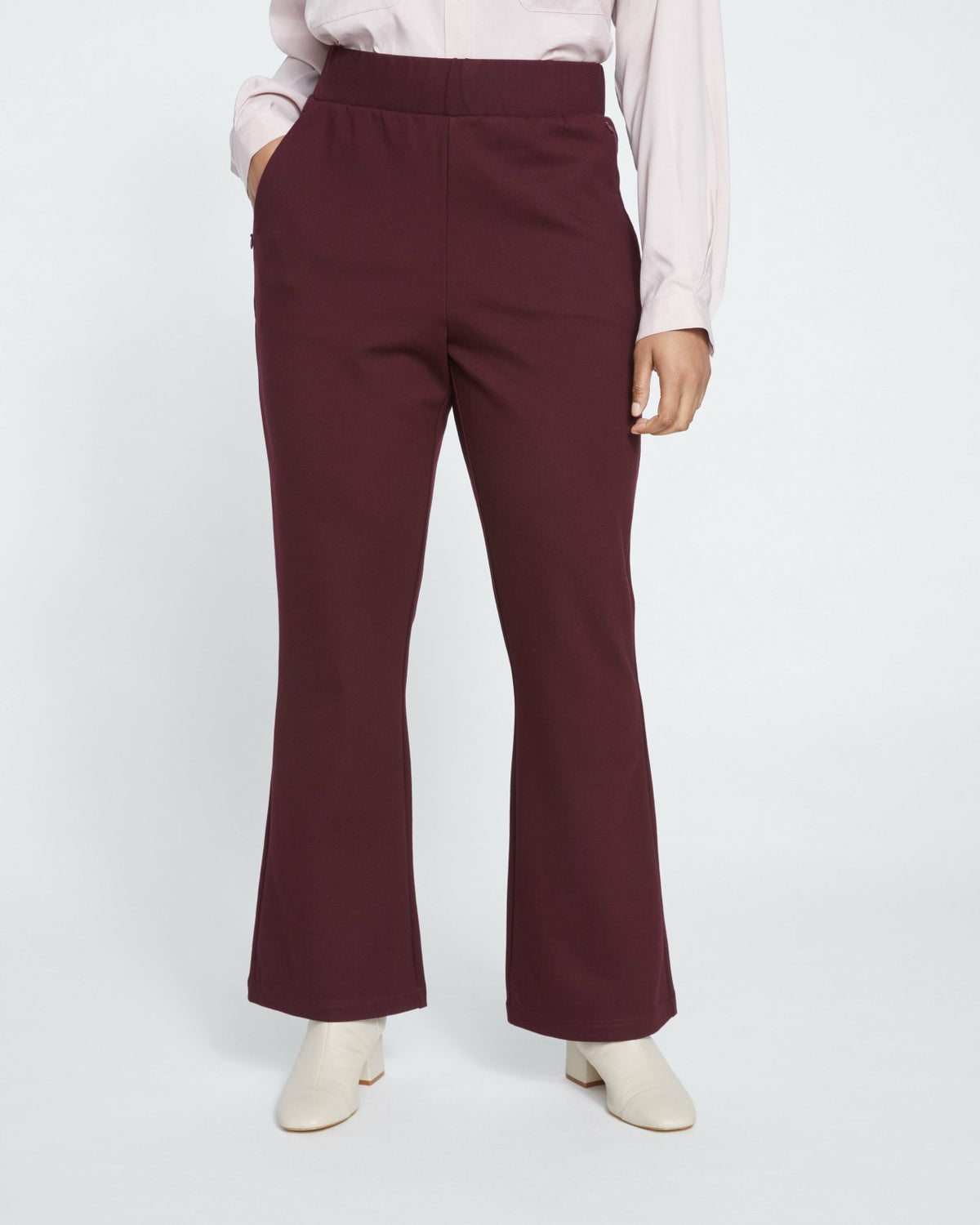 Pull On Bootcut Ponte Pants - Black Cherry | Universal Standard